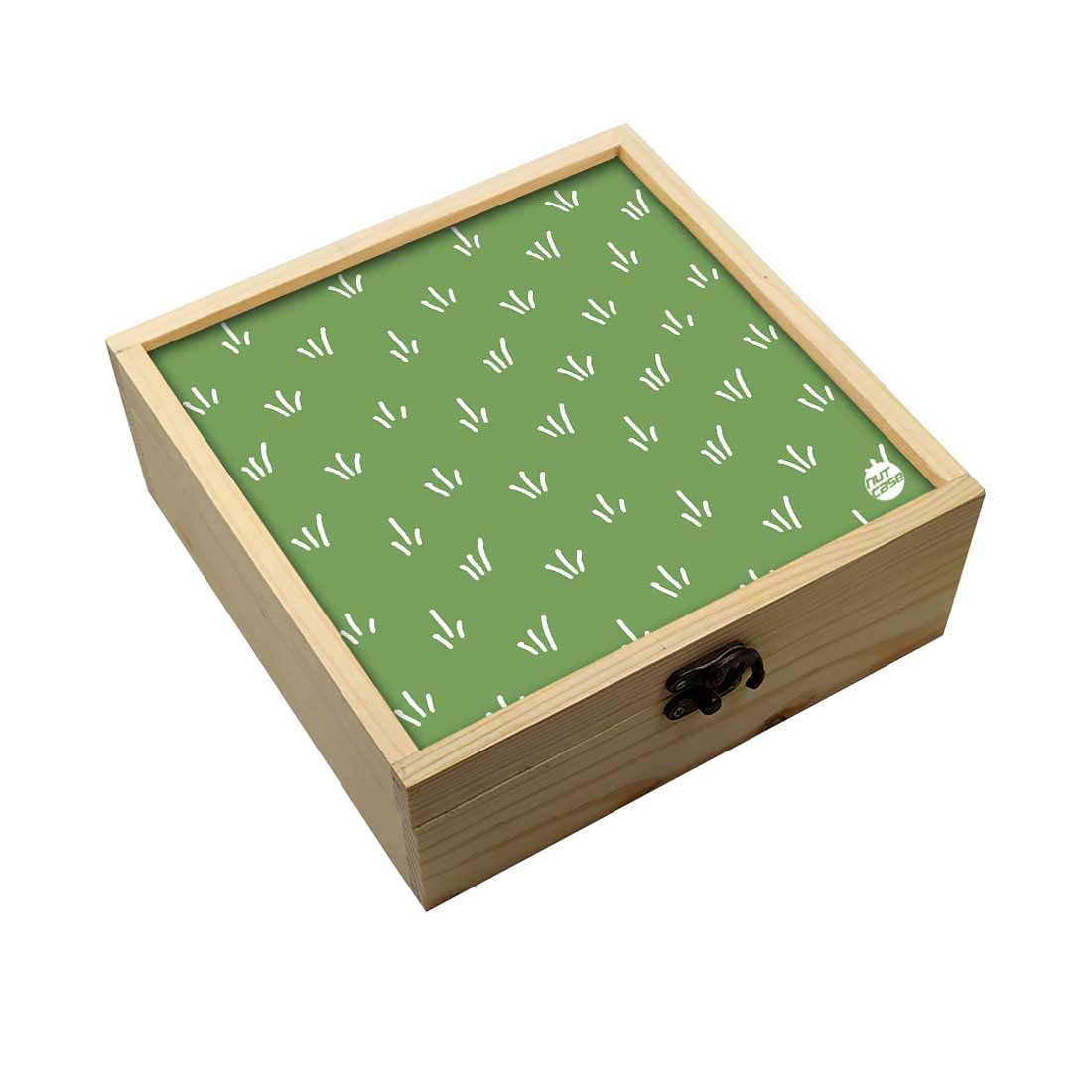 Jewellery Box Wooden Jewelry Organizer -  Green Grass Nutcase