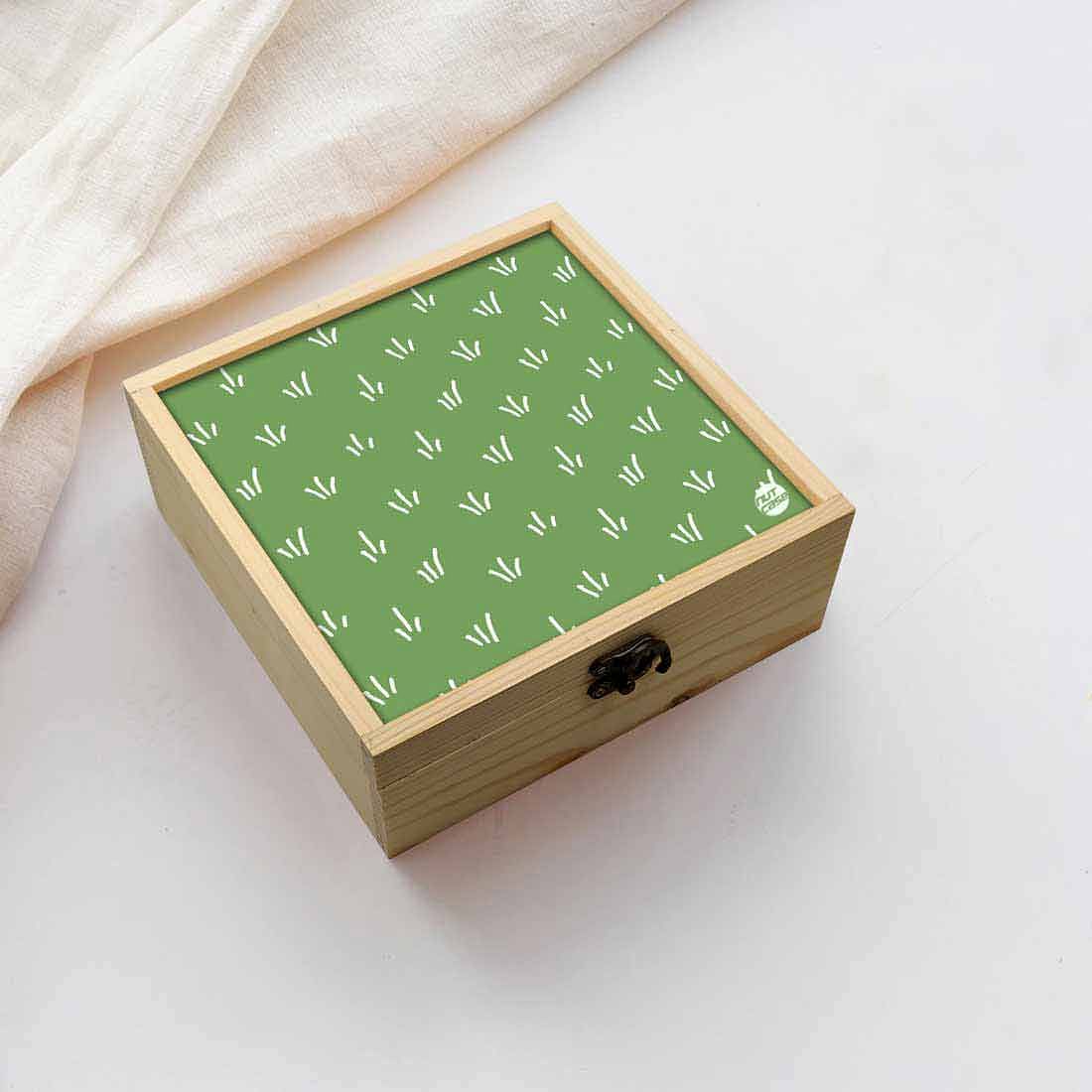 Jewellery Box Wooden Jewelry Organizer -  Green Grass Nutcase