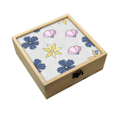 Jewellery Box Wooden Jewelry Organizer -  Flower Petals Nutcase