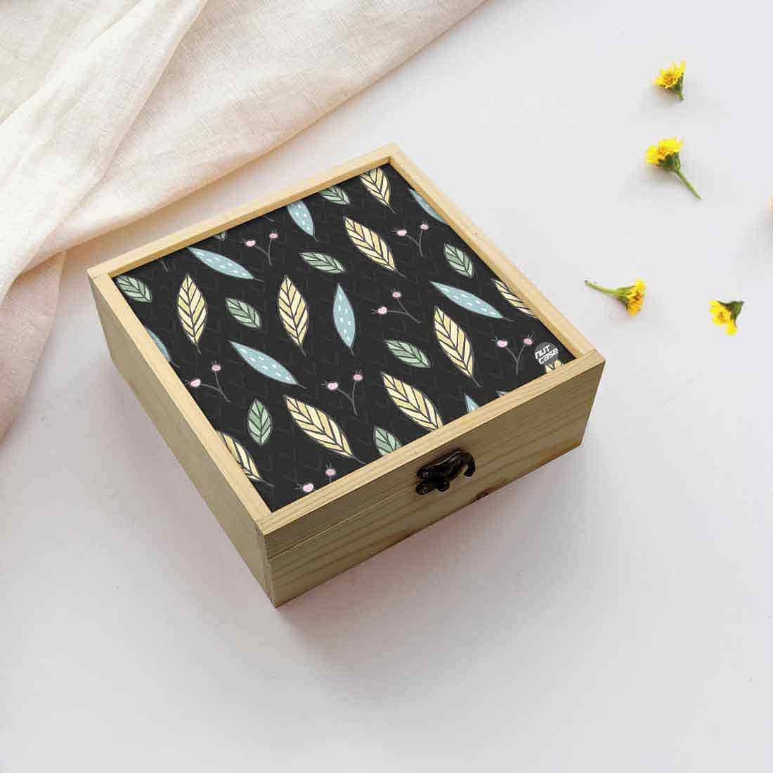 Jewellery Box Wooden Jewelry Organizer -  Leaf Nutcase