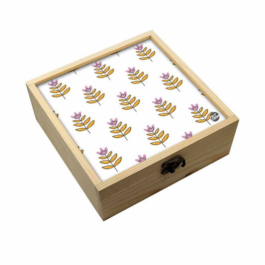 Jewellery Box Wooden Jewelry Organizer -  Ethnic Leaf Nutcase