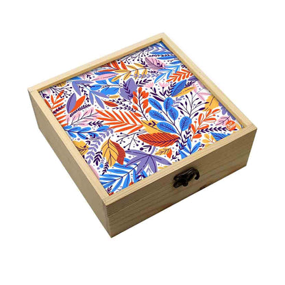 Jewellery Box Wooden Jewelry Organizer -  Colorful Leaf Spring Collection Nutcase