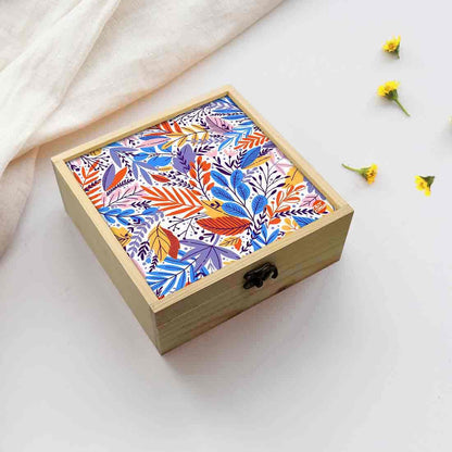 Jewellery Box Wooden Jewelry Organizer -  Colorful Leaf Spring Collection Nutcase