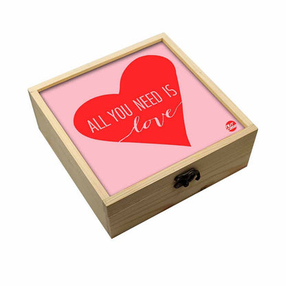 Jewellery Box Makepup Organizer -  All You Need Is Love Pink Nutcase