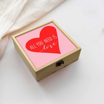 Jewellery Box Makepup Organizer -  All You Need Is Love Pink Nutcase