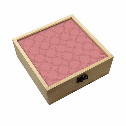 Jewellery Box Makepup Organizer -  Peach Pattern Circle Nutcase