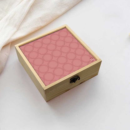 Jewellery Box Makepup Organizer -  Peach Pattern Circle Nutcase