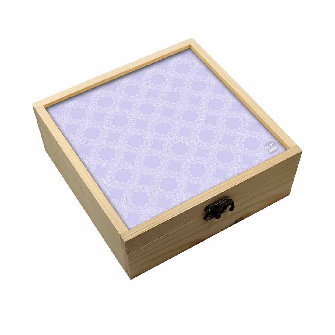 Jewellery Box Makepup Organizer -  Purple Pattern Circle Nutcase