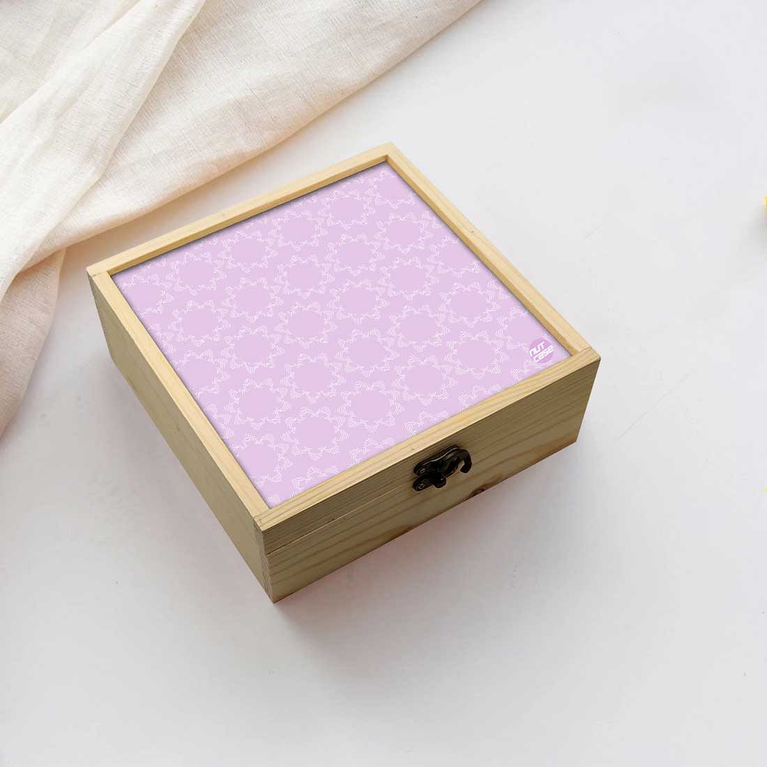 Jewellery Box Makepup Organizer -  Purple Floral Design Nutcase