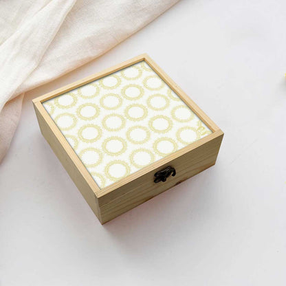 Jewellery Box Makepup Organizer -  Yellow Pattern Circle Nutcase