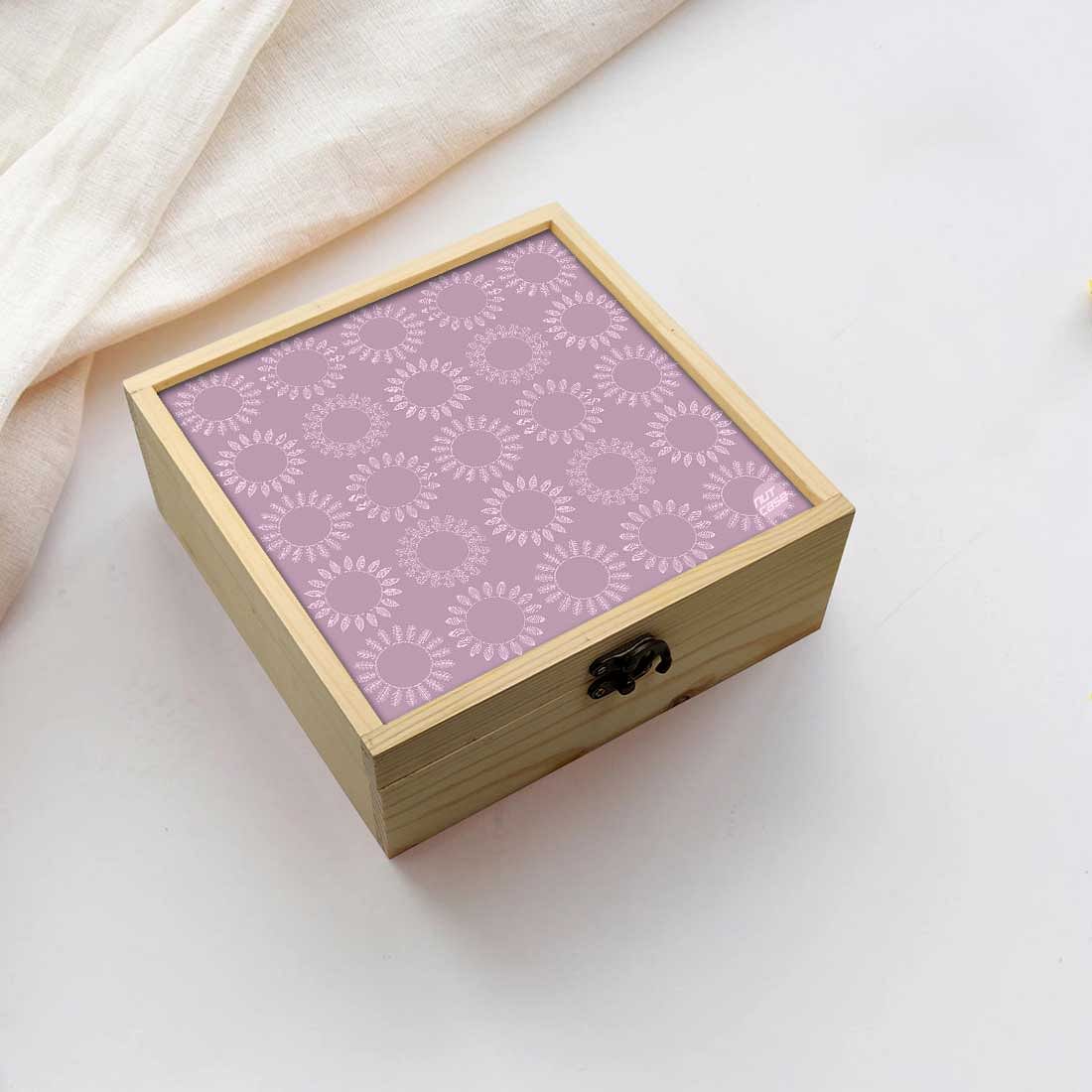 Jewellery Box Makepup Organizer -  Dark Purple Pattern Circle Nutcase