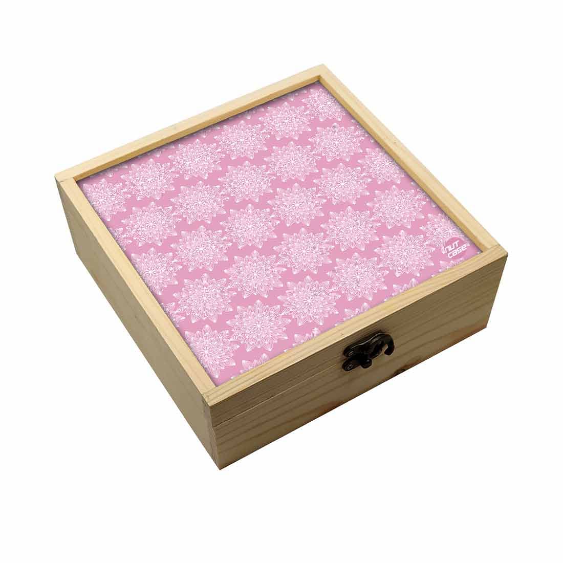 Jewellery Box Makepup Organizer -  Pink Flower Nutcase