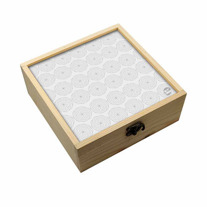 Jewellery Box Makepup Organizer -  Grey Designer Flower Pattern Nutcase