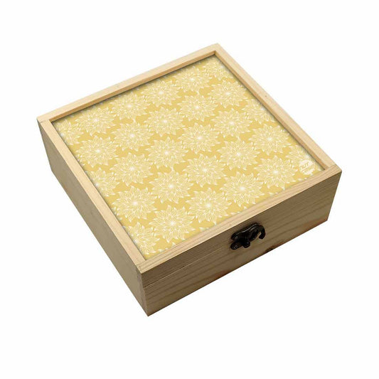 Jewellery Box Makepup Organizer -  Yellow Flower Nutcase