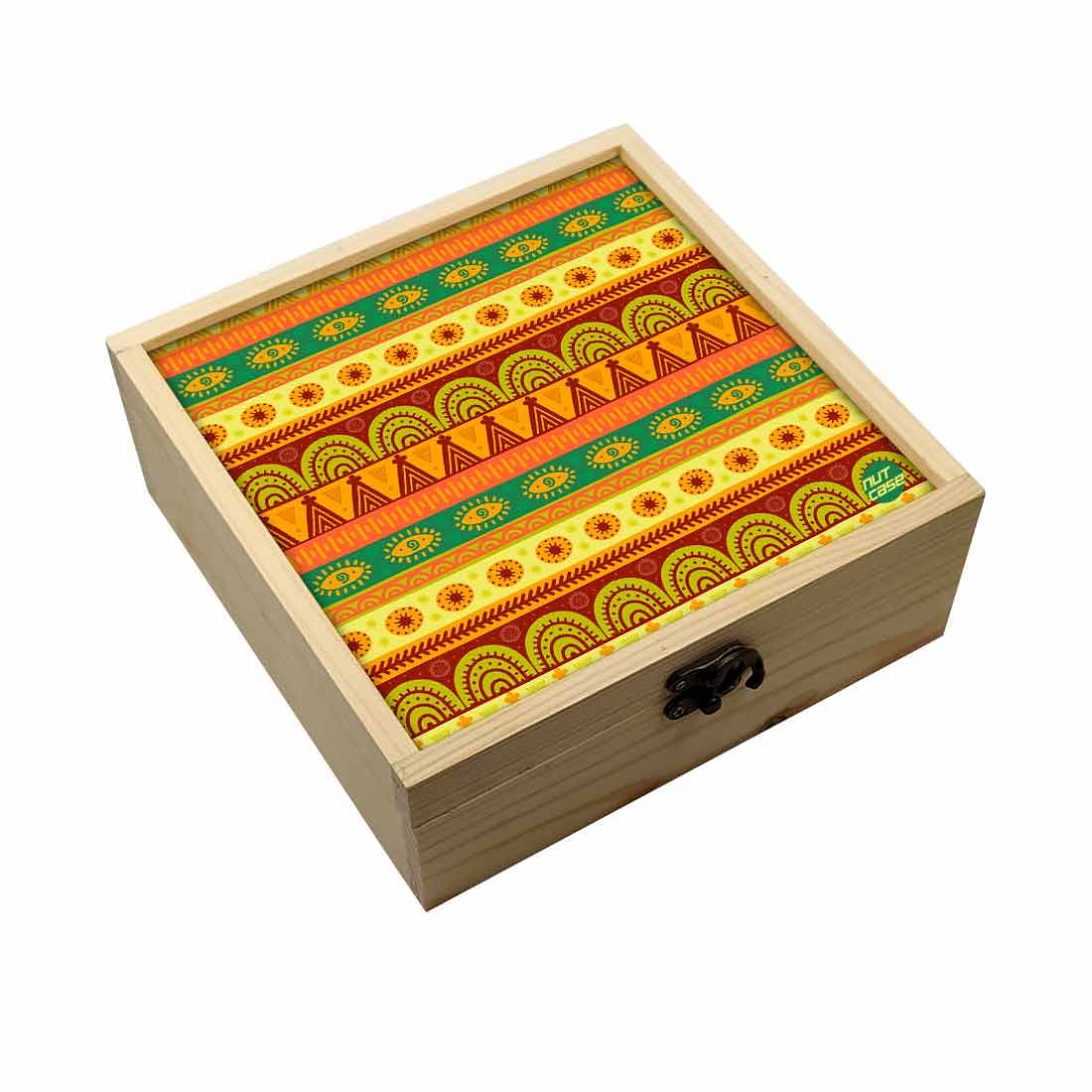 Jewellery Box Makepup Organizer -  Yellow Ethnic Nutcase