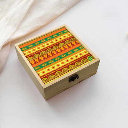 Jewellery Box Makepup Organizer -  Yellow Ethnic Nutcase