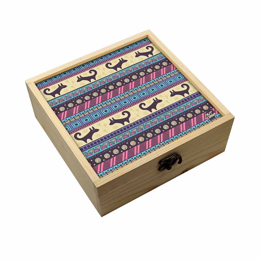 Jewellery Box Makepup Organizer -  Aztec Design Nutcase