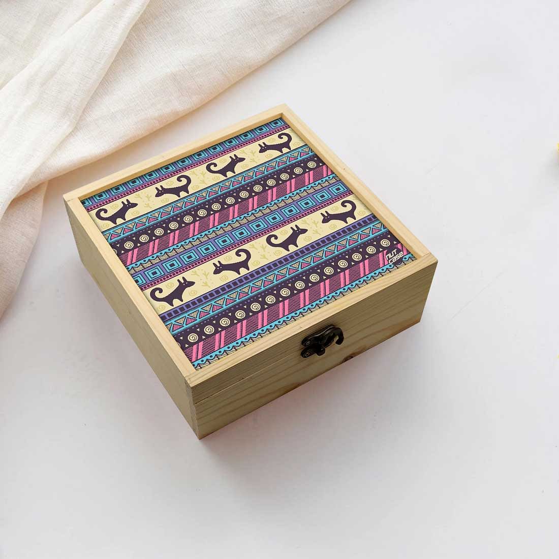 Jewellery Box Makepup Organizer -  Aztec Design Nutcase