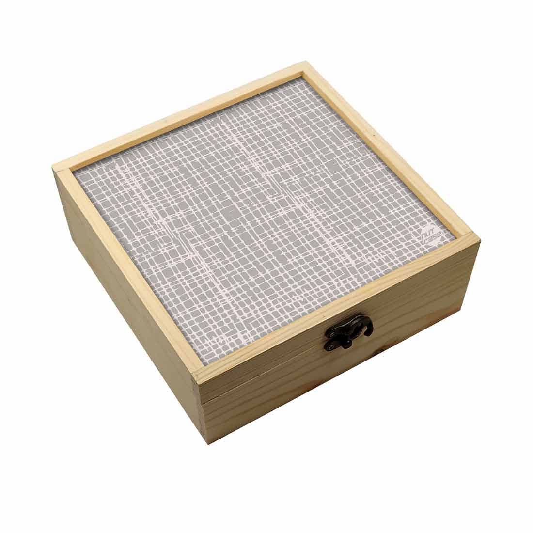 Jewellery Box Makepup Organizer -  Grey Lines Nutcase