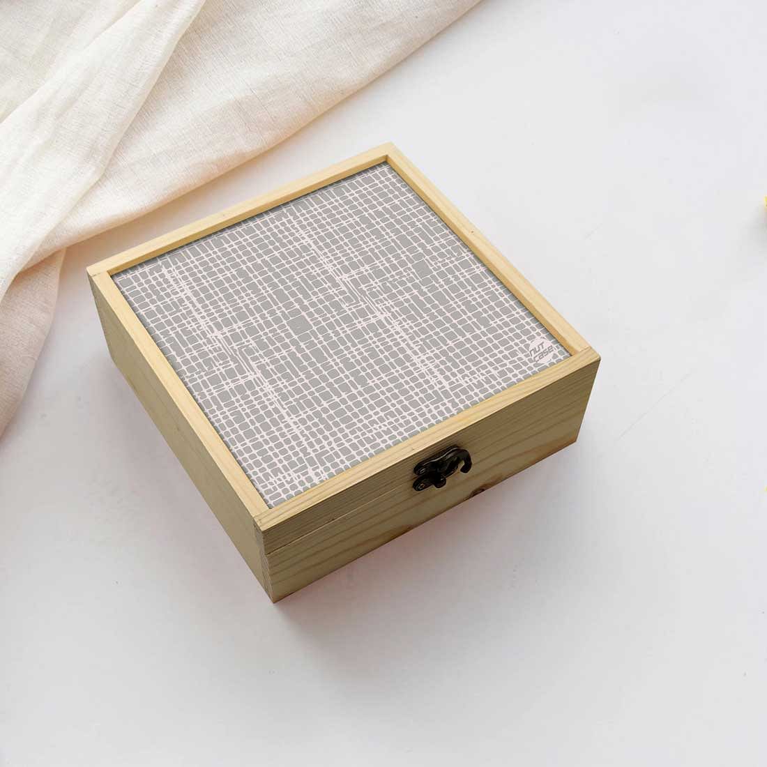 Jewellery Box Makepup Organizer -  Grey Lines Nutcase