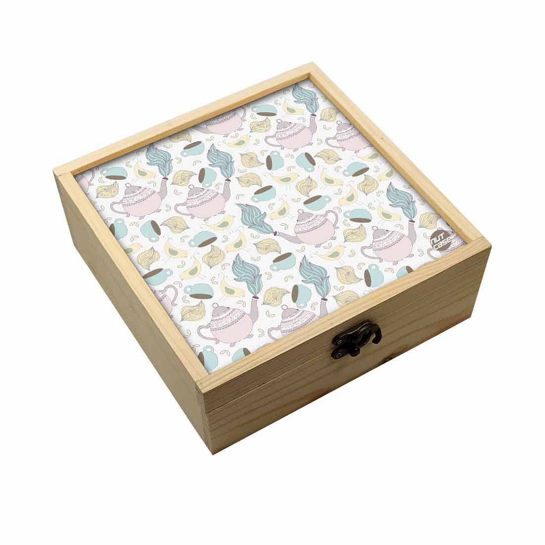 Jewellery Box Makepup Organizer -  Bird Cup Of Tea Nutcase