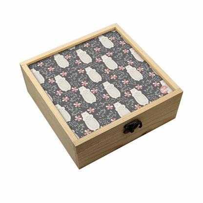 Jewellery Box Makepup Organizer -  Bear And Flower Nutcase