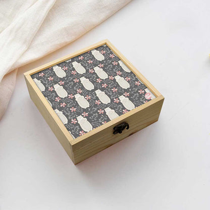 Jewellery Box Makepup Organizer -  Bear And Flower Nutcase