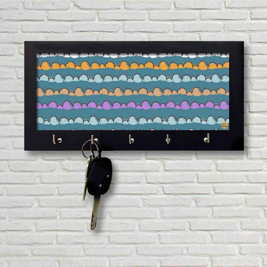 Wall Mount Key Holder for Home & Office Keys Hanger - Clouds of Color Nutcase