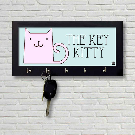 Wall Mounted Key Holder With 5 Hooks Keys Hanger - Sweet Cat Nutcase