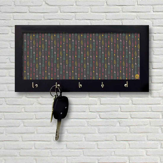 Key Holder 5 Hooks Keys Hanger -  Multicolor Arrows Nutcase