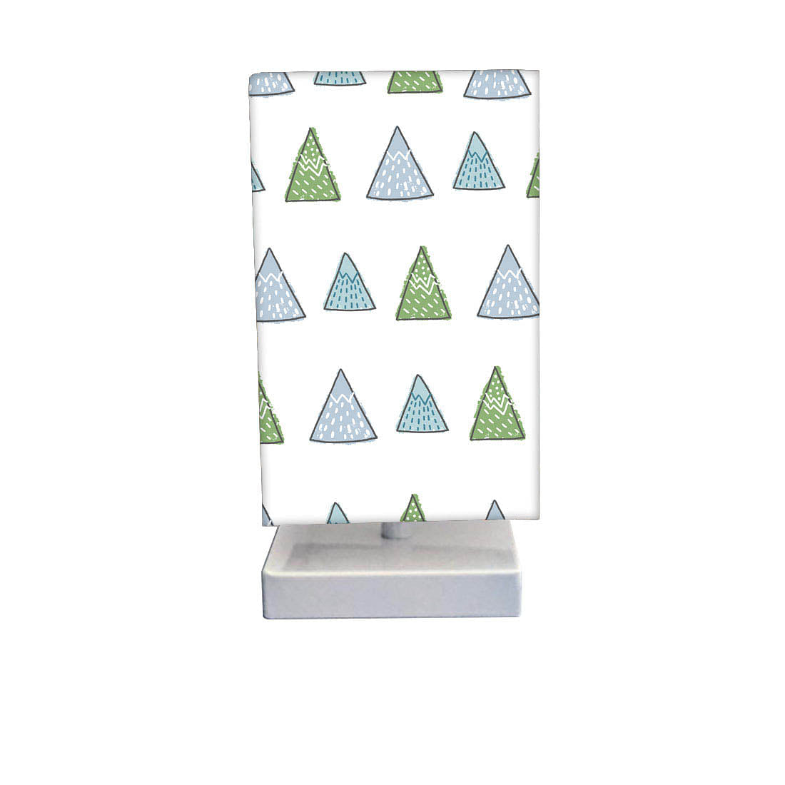 Table Lamp For Bedroom - Green Woods Triangles Nutcase