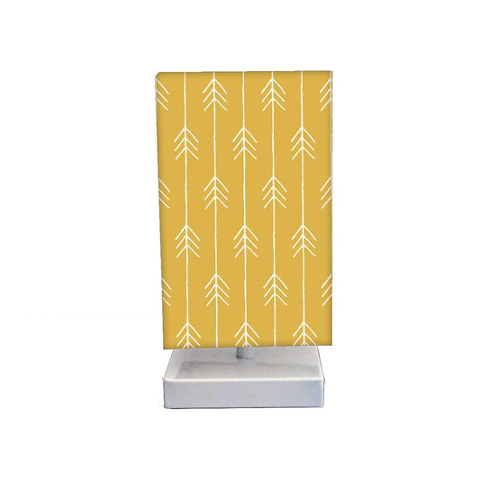 Table Lamp For Bedroom - Arrow Ends - Yellow Nutcase