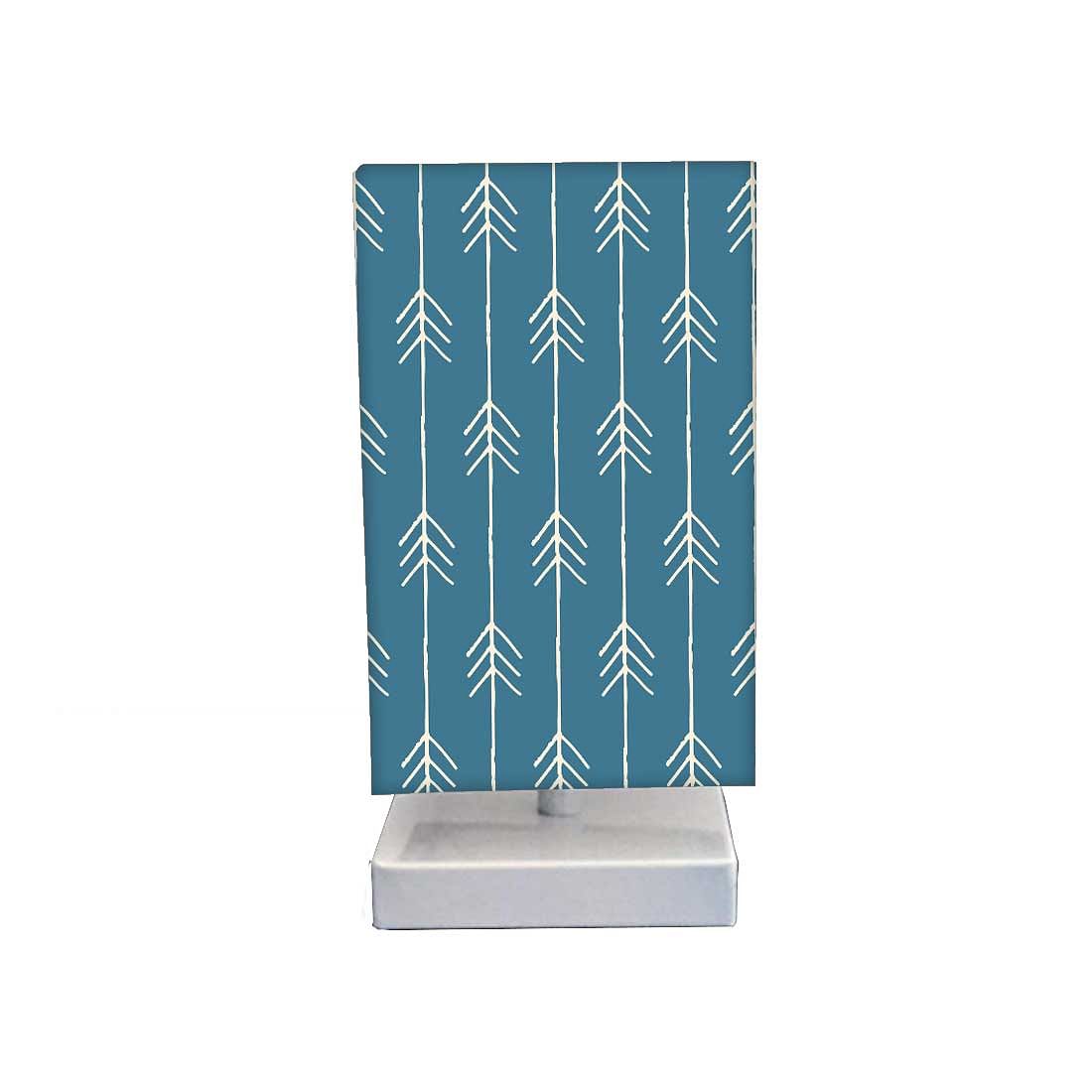 Table Lamp For Bedroom - Arrow Ends -  Blue Nutcase