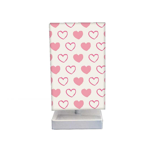 Table Lamp For Bedroom - Blue Valentine Hearts Nutcase