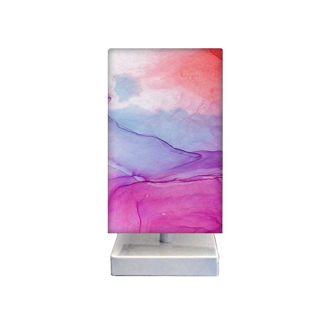 Small Lamp Table for Living Room Pink Watercolor Nutcase