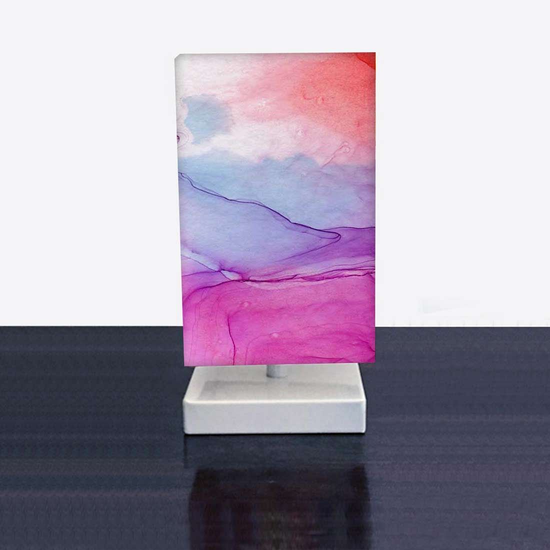 Small Lamp Table for Living Room Pink Watercolor Nutcase