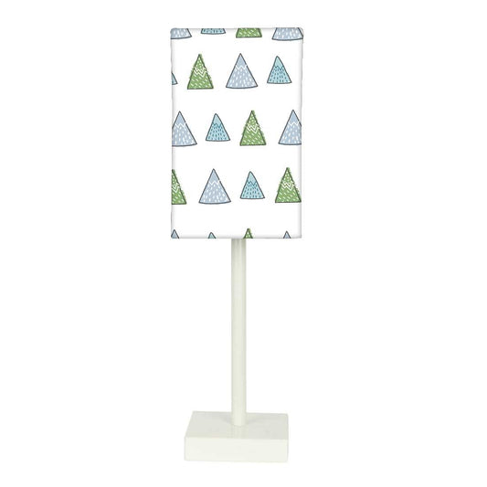 Tall Table Lamp For Living Rooms -   Green Woods Triangles Nutcase
