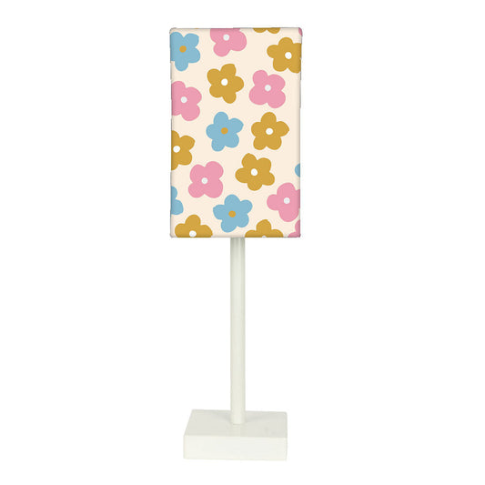 Tall Table Lamp For Living Rooms -   Pastels Spring Flowers Nutcase