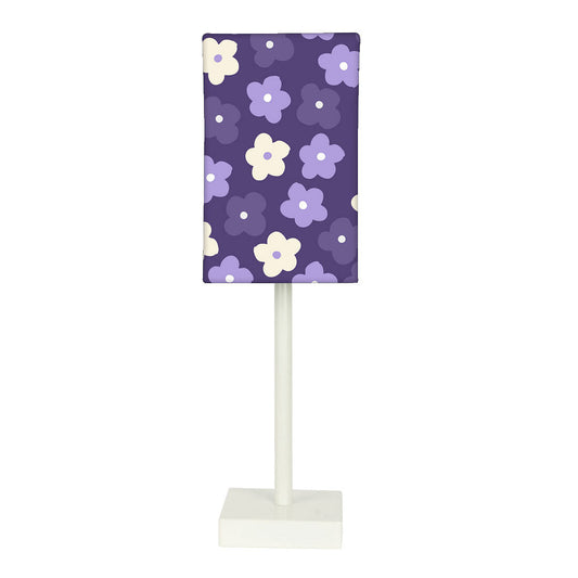 Tall Table Lamp For Living Rooms -   Purple Flowers Nutcase