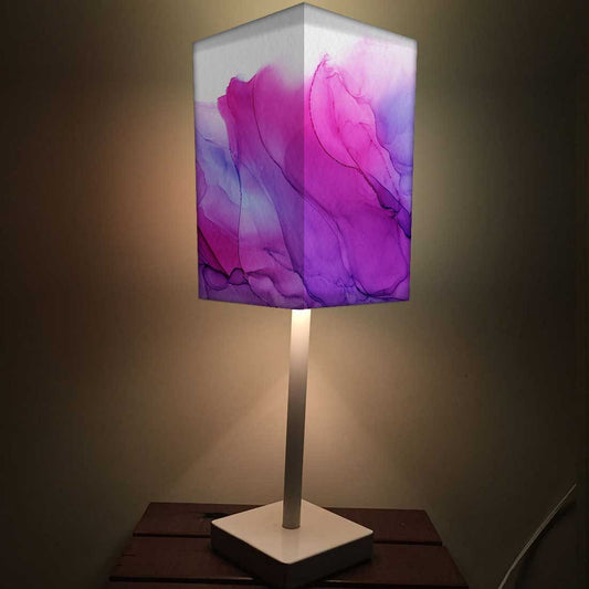 Unique Table Lamps Pink Fabric Shade Nutcase