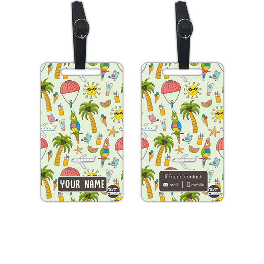 Cute Customized Luggage Tag - Add your Name - Set of 2 Nutcase