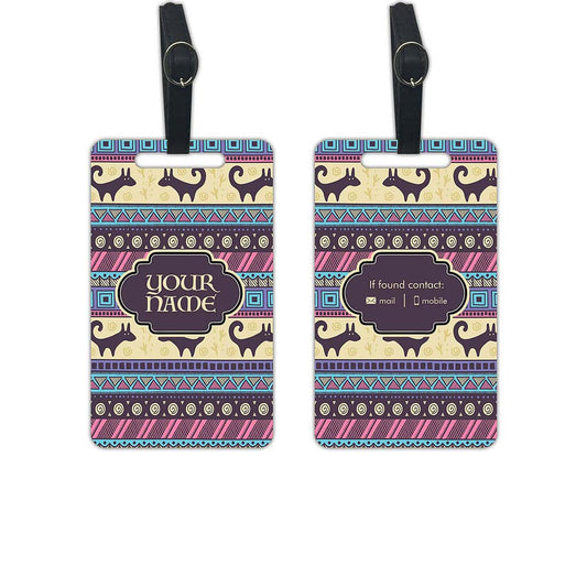 Personalized Classic Luggage Tag - Add your Name - Set of 2 Nutcase