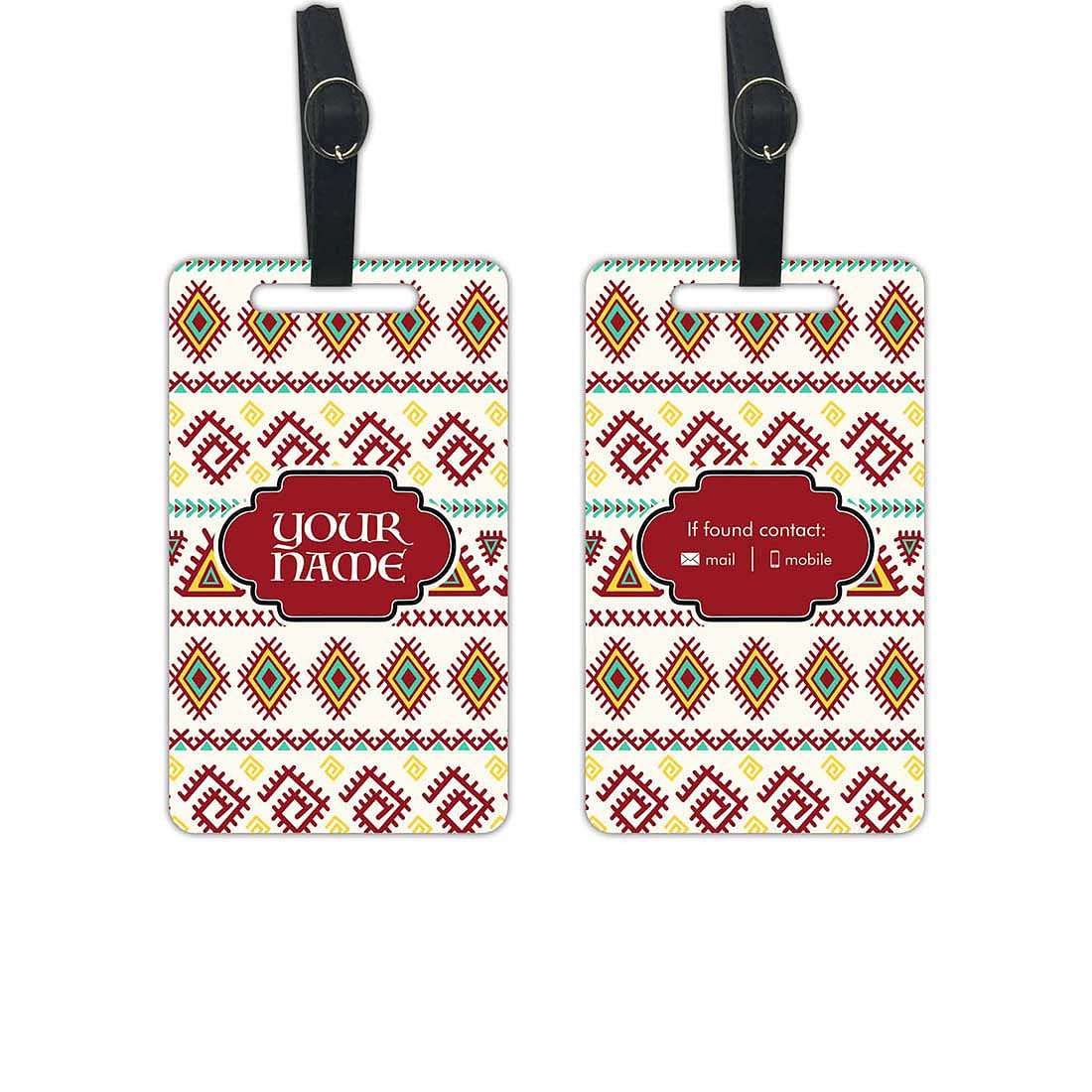 Customized Name Luggage Tag for Gift Add Your Name - Set of 2 Nutcase