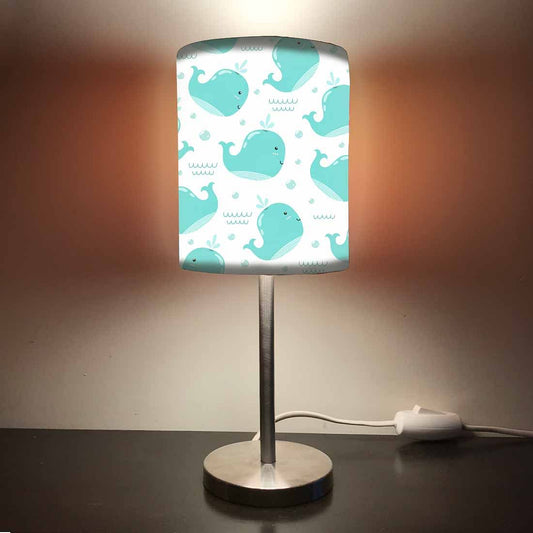 Small Nursery Lamps for Bedside - Cute Whales 0058 Nutcase
