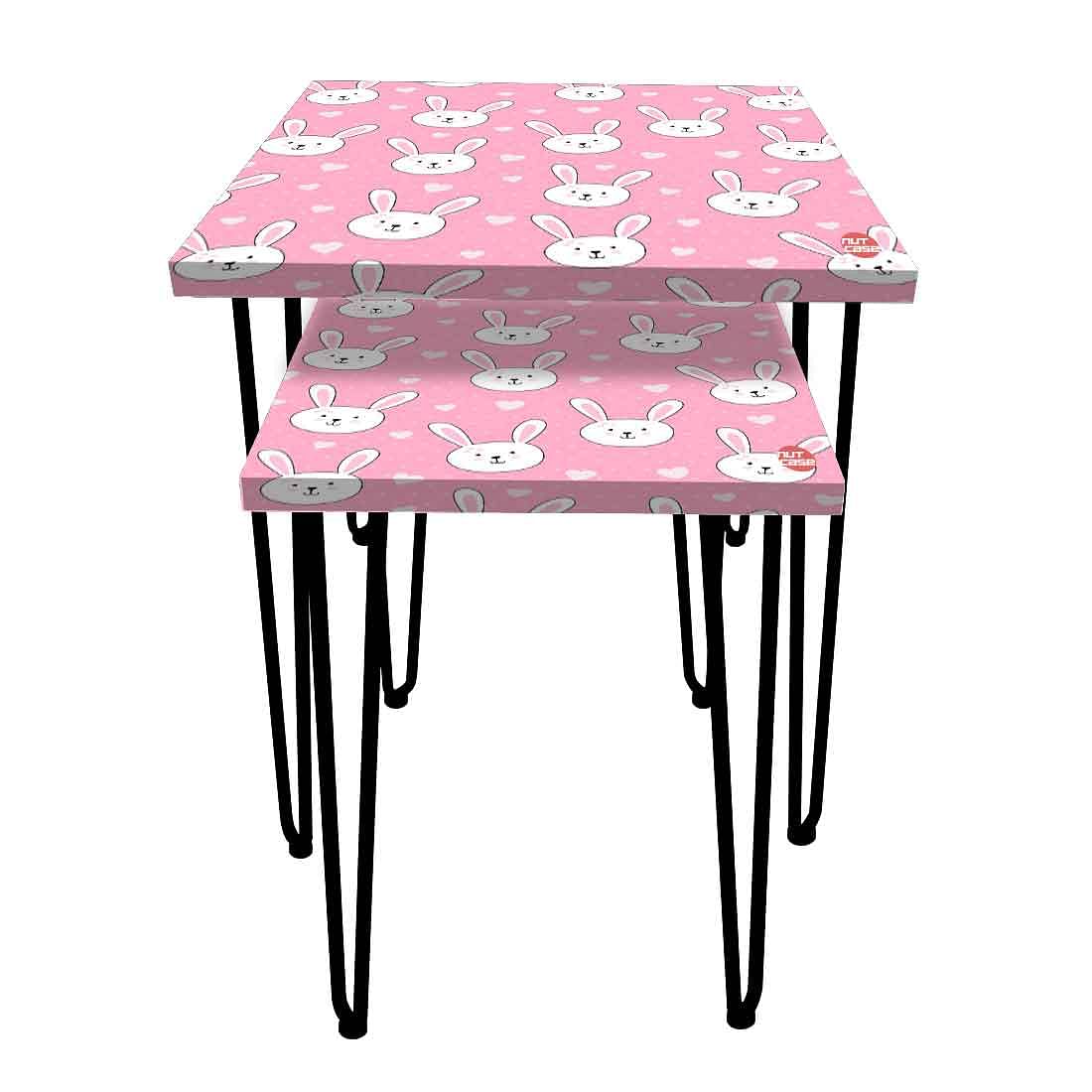 Nest of Tables Coffee Table for Modern Decor House - Bunny Face Nutcase