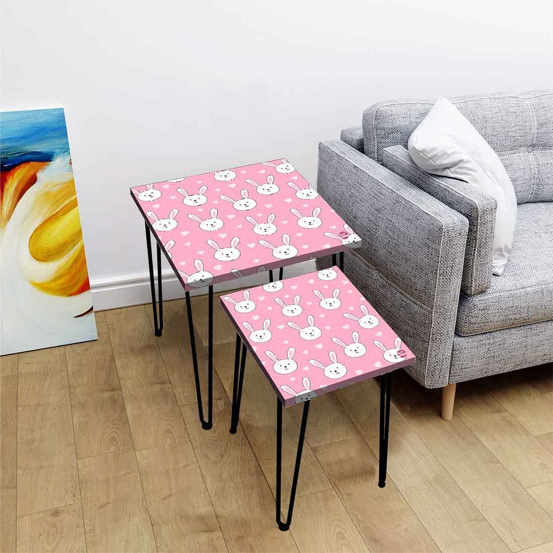 Nest of Tables Coffee Table for Modern Decor House - Bunny Face Nutcase