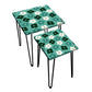Nesting Tea End Tables Modern Decor Side Table for Home & Office - Flower Nutcase