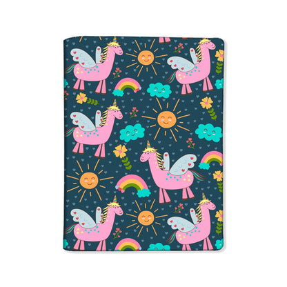 Passport Cover Holder Travel Case With Luggage Tag - Baby Unicorn Nutcase