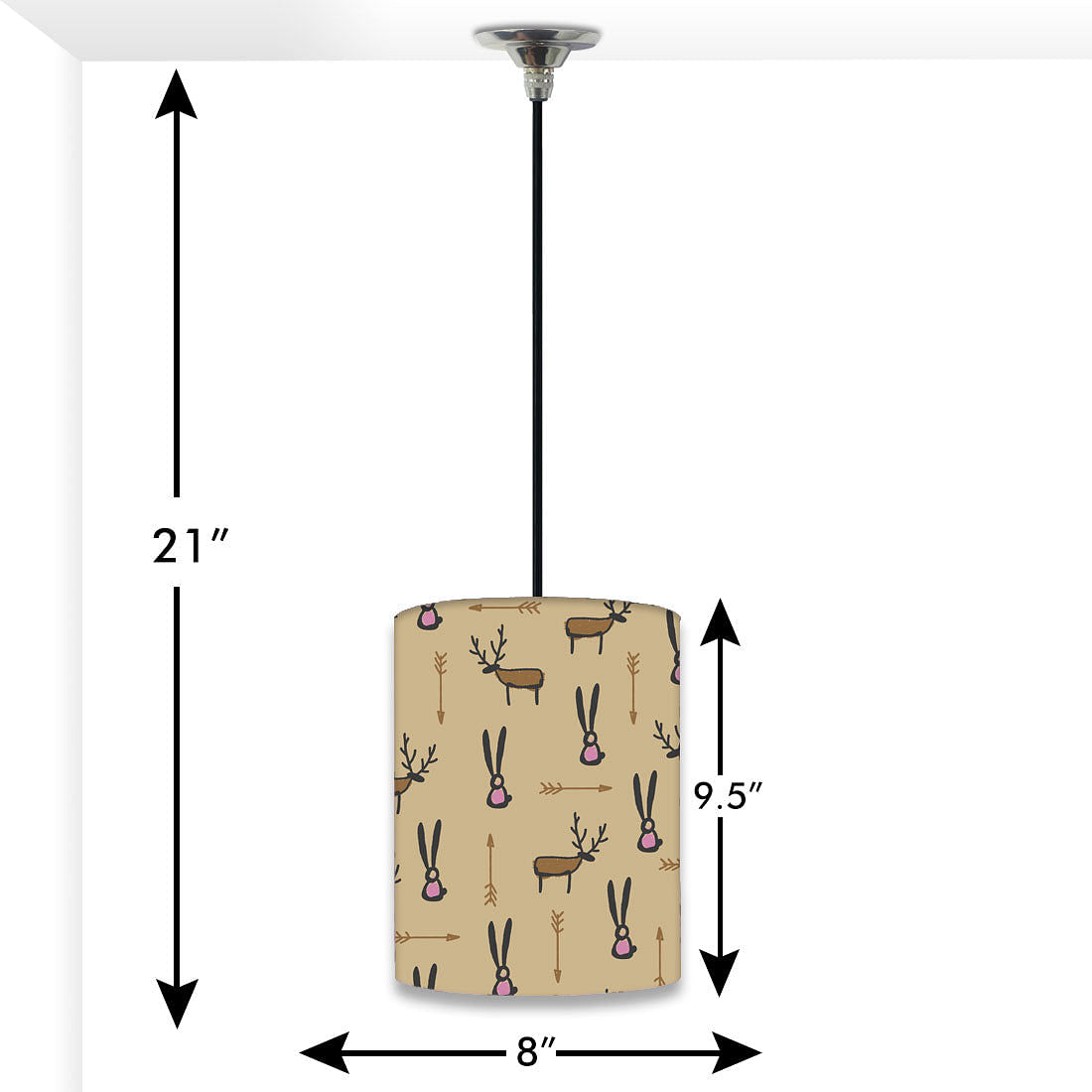 Designer Pendant Lamp Shade - Animal Moose Nutcase