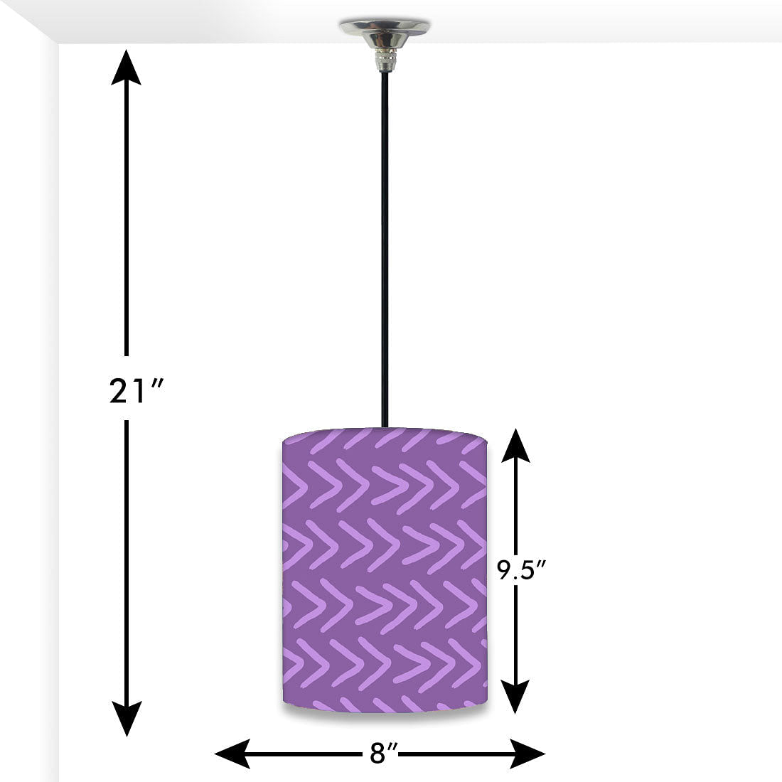 Outdoor Hanging Pendant Lamp - Purple Lines Nutcase